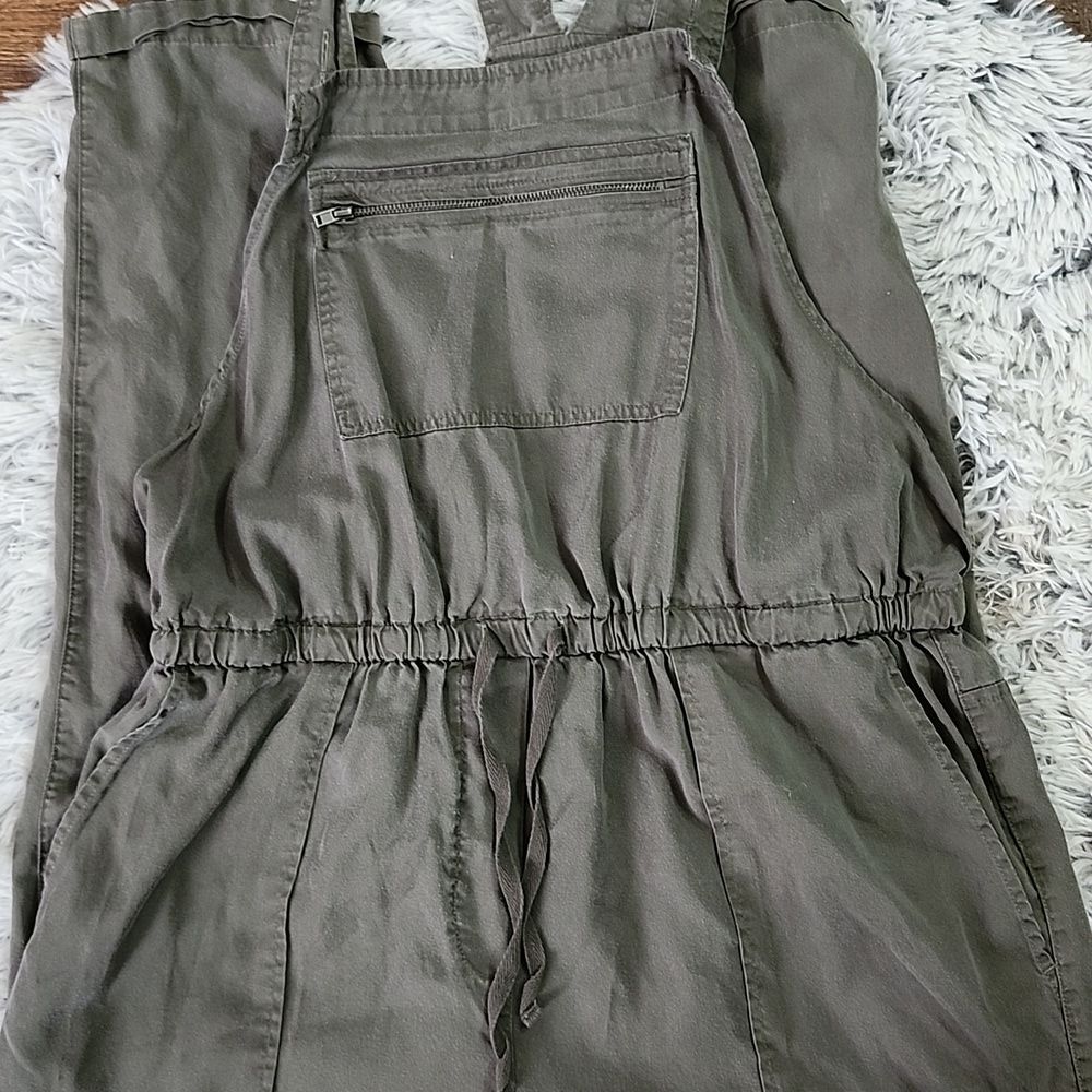 Knox Rose Sage Green Casual Overalls